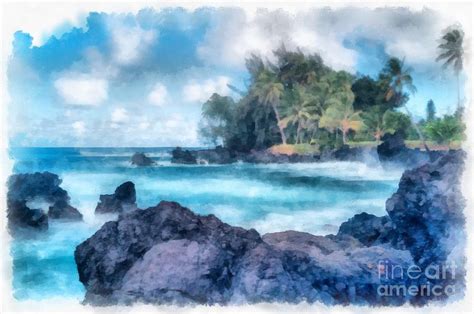 Maui Hawaii Watercolor Photograph By Edward Fielding Fine Art America