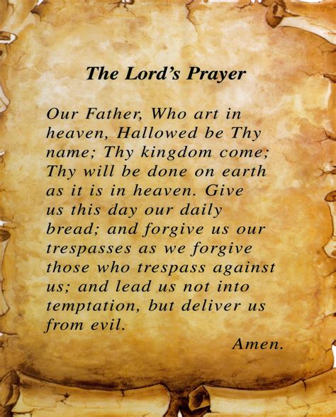 The Lords Prayer Printable