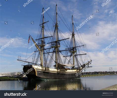 Tall Ship Friendship Docked Salem Massachusetts Stock Photo 6673939