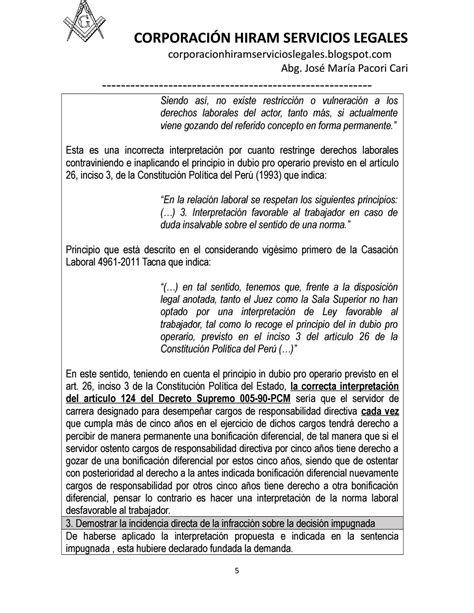 Modelo De Recurso De CasaciÓn En Contencioso Administrativo Laboral By