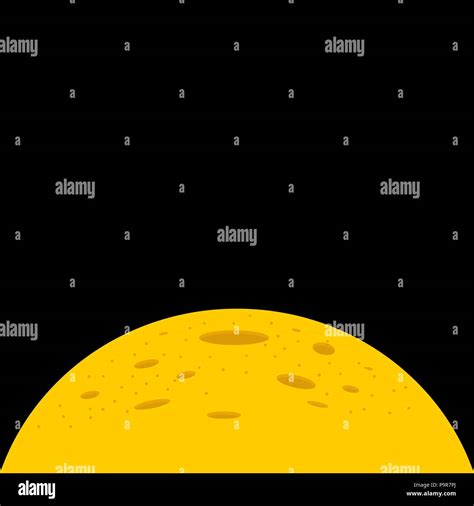 Moon Surface Landscape Planet In Space Vector Illustration Stock