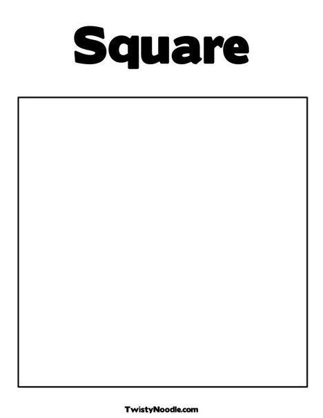 Is your kiddo starting to learn numbers? Square Coloring Page | Preschool coloring pages ...
