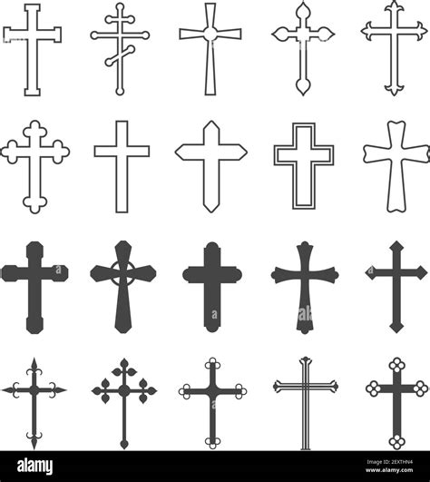 Christian Cross Set Catholic And Orthodox Crucifix Crosses Divine