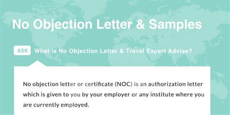 It does not have to be notarized. No Objection Letter For Visa Application And Sample ...