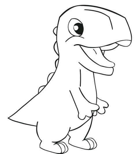 Dinosaur colouring page for kindergarten. Baby T Rex Coloring Page at GetColorings.com | Free ...
