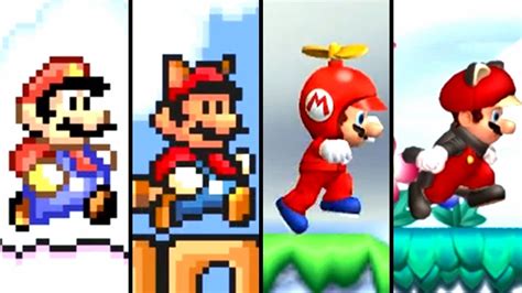 Evolution Of Sky Levels In 2d Super Mario Games 1988 2019 Youtube
