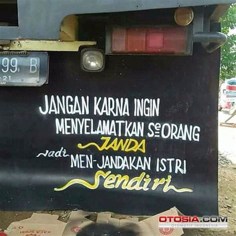 Gambar Tulisan Lucu Di Bak Truk Mira Quote