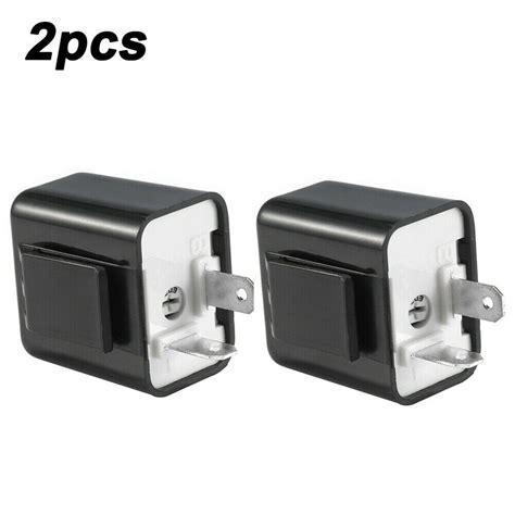 2Pcs Adjustable LED Flasher Relay Turn Signal Light For Motorcycle 2Pin