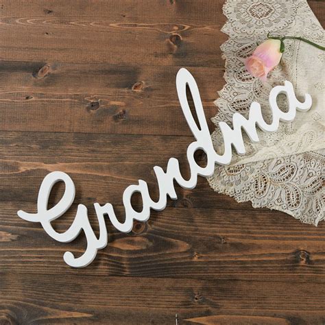 Standing Grandma Sign Word And Letter Cutouts Wood Crafts Craft
