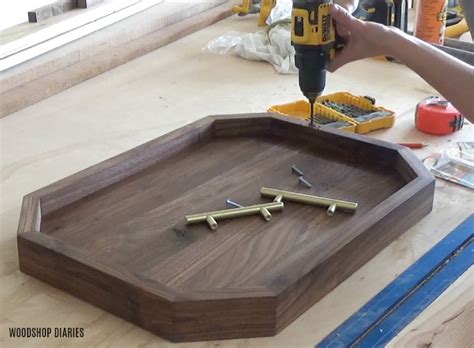 Subscribe for a new diy video almost every single day! DIY Modern Serving Tray with Handles -- {Free plans and ...