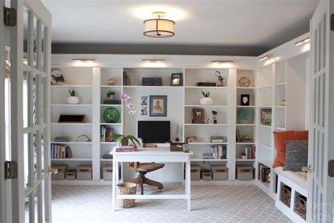 Your barrister bookcase is ready to use. Office Makeover Reveal | IKEA Hack Built-in Billy ...