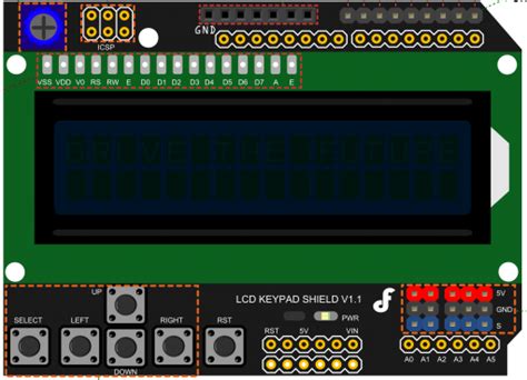Lcd Keypad Shield For Arduino Sku Dfr0009 - LCD KeyPad Shield ukUnt Arduino SKU: DFR0009 D1Robot ~ ARDUINOPEDIA