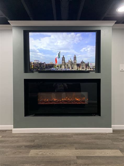 Tv Electric Fireplace Basement In 2020 Fireplace Surrounds Fireplace