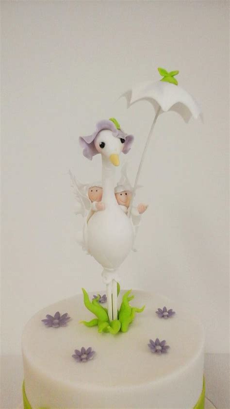 Stork Baby Shower Cake By Karina Leonard Cakesdecor