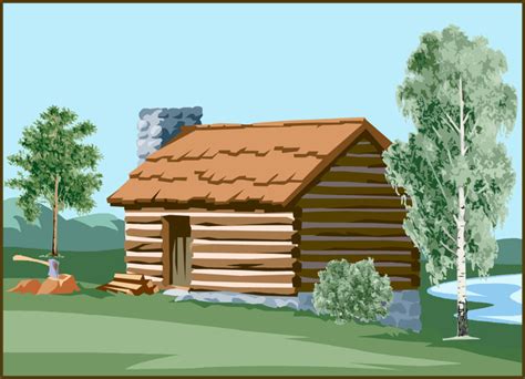 Log Home Clip Art Cabin Log Clipart Cartoon Clip Rust