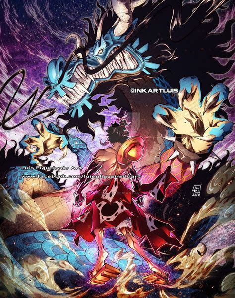 Kaido Dragon Transformation Blue Vs Luffy Color Co By