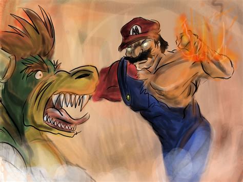 Mario Vs Bowser By Tatsukamba On Newgrounds