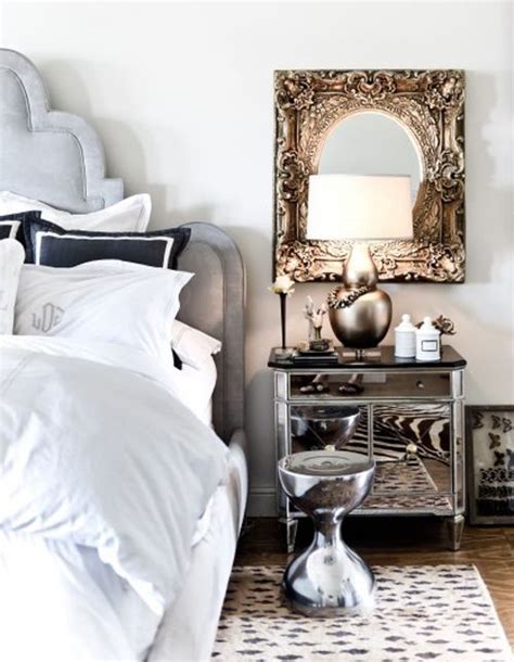 Glamorous Bedroom With Mixes Of Chrome Gold And Matte Silver Bohemian