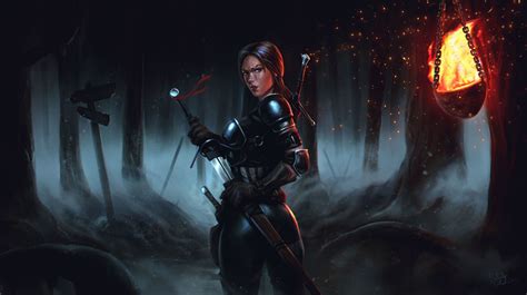 Armor Night Sword Woman Warrior Hd Artist 4k Wallpapers Images