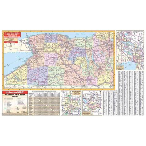 New York State Western Wall Map Shop State Wall Maps