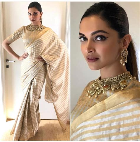 Deepika Padukones Accessories Are Outshining Her Stunning Saree Lady India