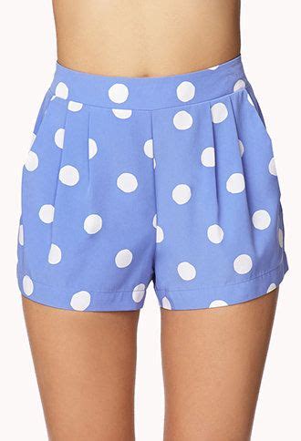 Pleated Polka Dot Shorts FOREVER 21 Costura