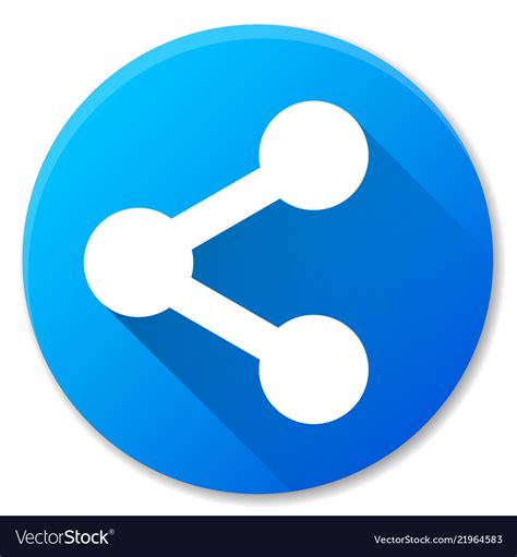 Share Blue Circle Icon Design Royalty Free Vector Image