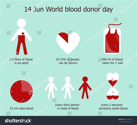 Blood Donation Facts About Blood Donation Stock Vector Royalty Free