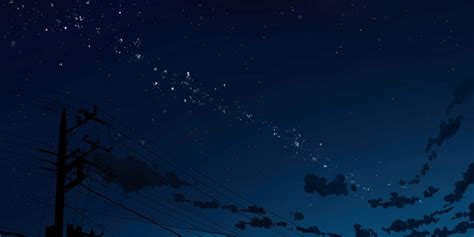 Anime Night Sky Wallpapers Bigbeamng
