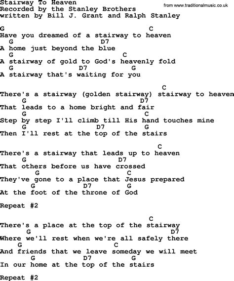 Stairway To Heaven Bluegrass Lyrics With Chords