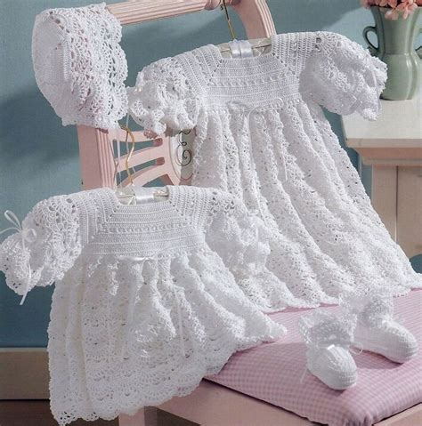 Free Crochet Baby Dress Patterns New 2 Baby Christening Sets Dress