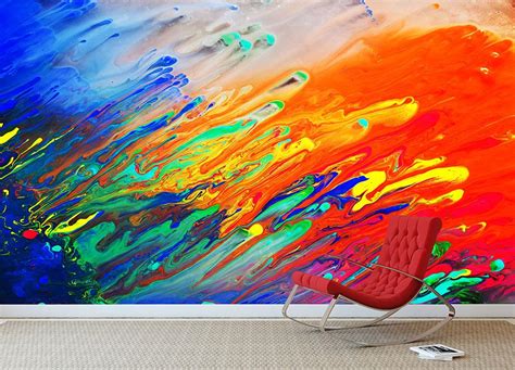 Colorful Abstract Acrylic Painting Wall Mural Wallpaper Canvas Art Rocks