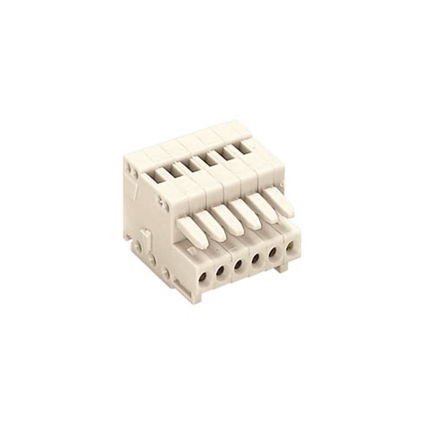 Wago 733 102 2 Pole 25mm 6a Mcs Female Pluggable Connector Codable Light Grey Rapid Online