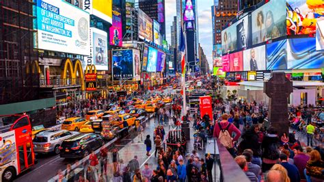 May 10 2019 New York Usa Time Square Time Lapse View People