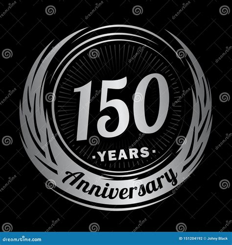 150 Year Anniversary Elegant Anniversary Design 150th Logo Stock