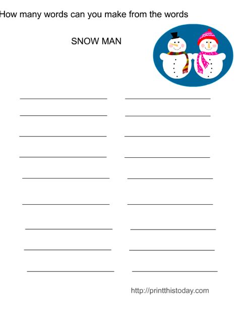 Free Printable Winter Games Activities And Puzzles