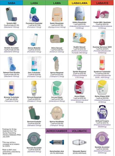 Inhaler Colors Chart Asthma Inhalers Colors Asthma Lung Disease Hot Sex Picture