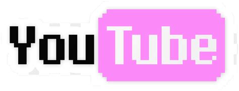 Logo Youtube Pixel Pixelart Pink Sticker By Alexadeaaa