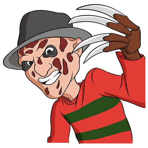 How To Draw Freddy Krueger From Nightmare On Elm Street Really Easy