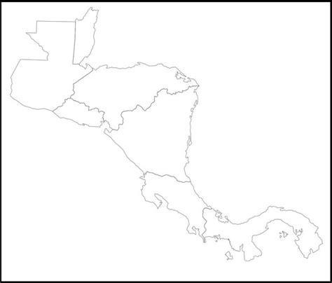 Mapa De Centroamérica América Central Político Físico Para Imprimir