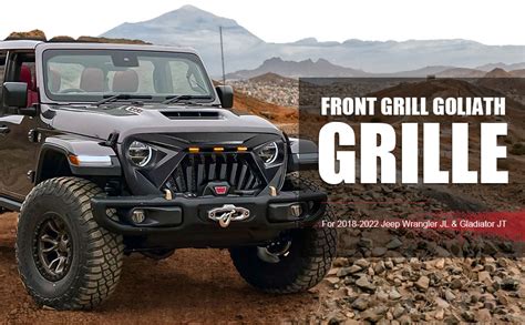 Rongher Front Grill Goliath Grille For 2018 2022 Jeep
