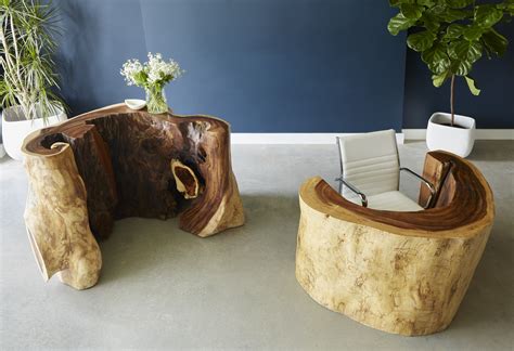 Chamcha Wood Desk Natural Wood Furniture Wood Slice Crafts Diy