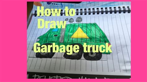 How To Draw A Garbage Truck Youtube
