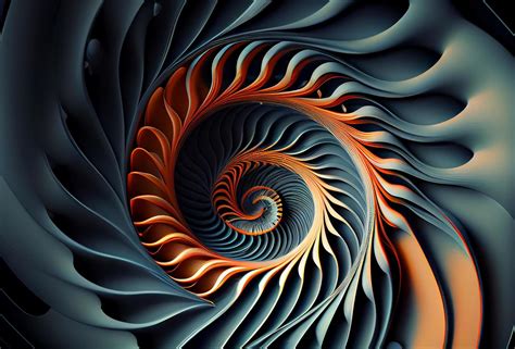 Abstract Background With Dnk Spiral Illustration Generative Ai