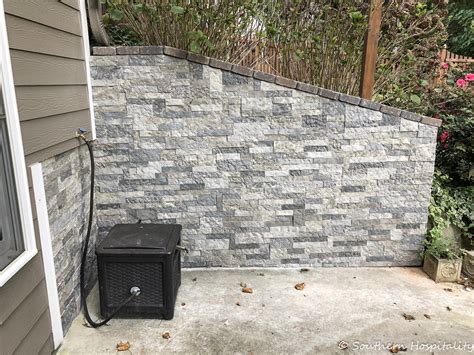 Airstone Faux Stones On Concrete Wall Install Southern Hospitality