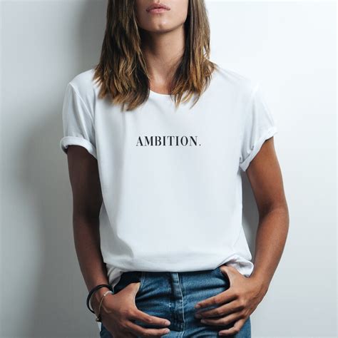 Ambition Shirt Cute T Shirt Tops And Tees Minimalistic Print Etsy