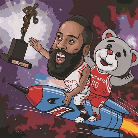 James Harden Animated Cartoon And Animation Paint By Number Paint