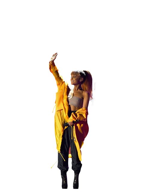 Download Ariana Grande In Yellow Dress On Stage Png Image For Free