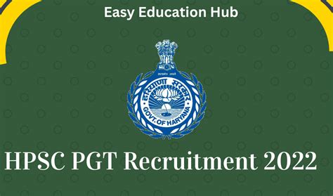 haryana hpsc pgt teacher recruitment 2022 syllabus easy education hub