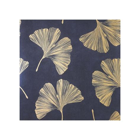 Arthouse Ginkgo Leaf Navy Wallpaper From Wallpaper Co Online Uk